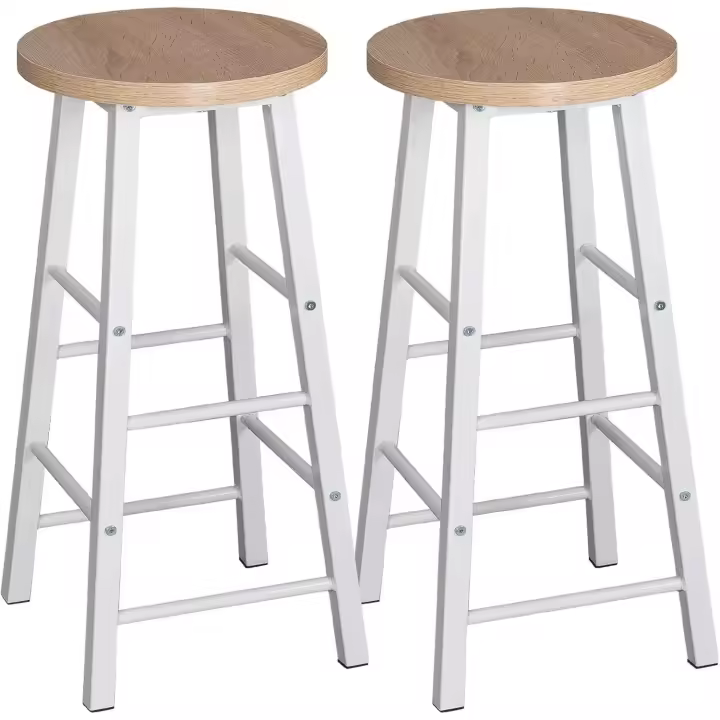 2X Taburete de Bar Muebles Cocina Silla de Comedor Taburete Alto para Salon Cocina Estructura - 1