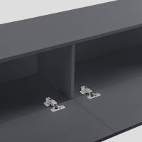 Mueble de TV de pared Evaton de 140 x 33 x 30 cm, mesa de centro flotante, consola de pared blanca de alto brillo. - details 27