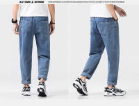 Jeans Casuales para Hombres en Primavera-Otoño Cintura Elástica, Pantalones de Denim de Trabajo Azules Estilo Hip Hop Joggers Streetwears - details 11