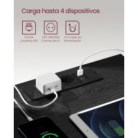 Mesita de Noche Moderna Blanca Nube LET631W14 Estación de Carga, Mesa Auxiliar con 3 Cajones, 2 Tomas AC, 2 Puertos USB - details 23