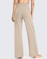 Pantalones de moda coreana para mujer, cintura alta, pierna ancha, estilo informal de Yoga para primavera y otoño - details 5