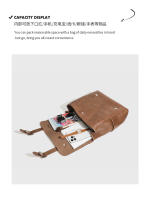 Bolso de cuero retro unisex Gran capacidad Diseño oblicuo Portátil Multifuncional - details 3
