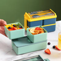 Fiambrera de 1400 ML para niños, Fiambrera con 3 Compartimentos y Cubiertos, para Microondas y lavajitas, L - details 7