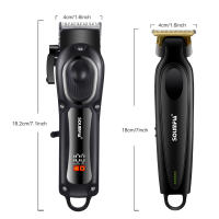Solimpia Afeitadora eléctrica para hombres Recortadora de barba profesional Maquinilla de afeitar inalámbrica Recortadora de vello corporal Máquina de afeitar de vello facial recargable por USB para barbería HT-6267 - details 20