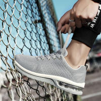 Zapatillas de correr con cámara de aire para hombre y mujer, zapatos informales a la moda, color rojo, para caminar al aire libre y gimnasio - details 15