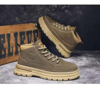 Zapatos de cuero para hombre, ropa de trabajo informal Retro británica, botines bajos de media caña, plantilla con cierre de botón, PU para invierno - details 17