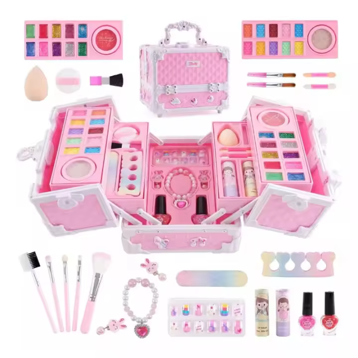 Conjunto De Belleza Lavable Para Niñas, Juego De Maquillaje Real - 1