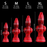 Leten perro nudo realista fantasía monstruo Animal consolador grande Lobo Anal Plug 18 juguete sexual parejas juego sexy tоy xxl - details 3