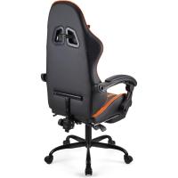 Silla Gaming Silla de Oficina Silla Giratoria Silla de Ordenador Silla de Tareas Silla de Escritorio Silla Ergonómica Silla de Carreras Silla de Cuero Silla PC Gaming (Rojo, con reposapiés) - details 16