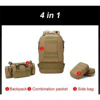Mochila táctica de 50L Impermeable, para hombre, ideala para senderismo, escalada, pesca, portátil para ordenador de viaje - details 1