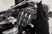 Guantes de carreras de cuero para motocicleta, Manoplas de fibra de carbono, usable, puño de protección - details 1