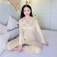 Conjunto de pijama de satén grande 5XL, pijamas cortos, decoración del hogar de mediana edad, pijamas de mujer baratos - details 47