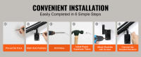 SucceBuy Barandilla de escalera de 12 pies, soporte de pared para escaleras interiores, aleación de aluminio engrosada, capacidad de carga de 440 libras, incluye kit de instalación - details 2