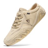 Zapatos informales de cuero hechos a mano para hombre, zapatillas con cordones, mocasines transpirables, suaves, planos, para conducir - details 32