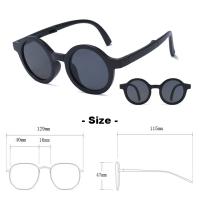 Gafas de sol plegables para niños y niñas, gafas de sol redondas para Street Beat, gafas bonitas para bebés - details 0