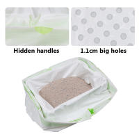Bolsa de arena para gatos, bolsa de arena gruesa con diseño de cordón oculto, gran capacidad, suministros de limpieza para mascotas, 7 unidades por juego - details 9
