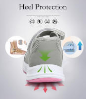 Zapatos informales de verano para mujer, zapatillas portátiles suaves, zapatos para caminar, suelas planas para mujer, zapatos blancos transpirables sin cordones - details 5