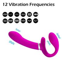Leten Vibrador de Correa Sin Correa 12 Velocidades, Doble Penetración, Juguetes para Adultos Lesbianos - details 1