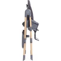 para niños de 6 meses a 3 años (15 kg), trona reclinable con altura y reposapiés ajustables, 4 ruedas, plegable, Azul - details 16