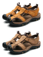 Verano, Sandalias, Zapatos de playa al aire libre de cuero romano clásico, Sandalias casuales de senderismo acuático para hombres - details 13