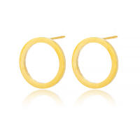 Pendientes Redondos De Acero Inoxidable Para Mujer Color Oro Estilo Geométrico Joyería De Moda Para Fiestas Regalo De Cumpleaños - details 1