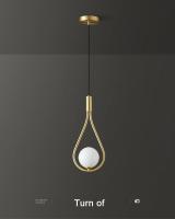 Lámpara Colgante De Cobre LED Para Interior Con Bombilla G9 De 7W Para Dormitorio Iluminación Colgante Para Pasillo Luz De Ceilidán Moderna Y Elegante - details 5