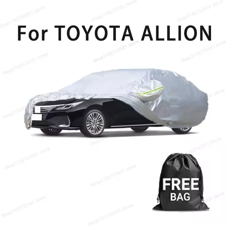 Funda para coche para TOYOTA ALLION Funda completa Funda protectora solar impermeable Accesorios para coches resistentes a los arañazos-Plata - 1