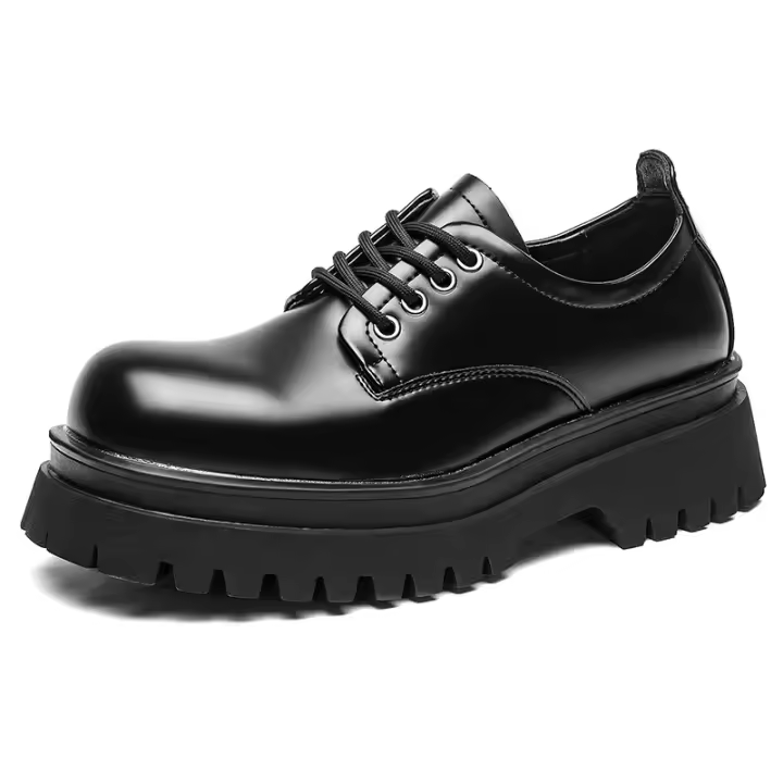 Zapatos De Cuero De Moda De Los Hombres, Nueva Plataforma Casual, Zapatos De Cuero Negro Para Los Zapatos De Boda - 1