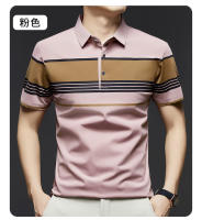 Polo de Seda de Hielo para Hombre Camiseta de Manga Corta de Verano Estilo de Padre Mediano - details 2