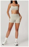Conjunto de Shorts de Yoga de Cintura Alta Secado Rápido, Cómodo, Plegable, Belleza - details 22