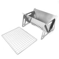 Estufa de Barbacoa Plegable al Aire Libre de Acero Inoxidable Modelos 2, Combustible de Madera para Acampar y Estufa de Carbón Portátil - details 3