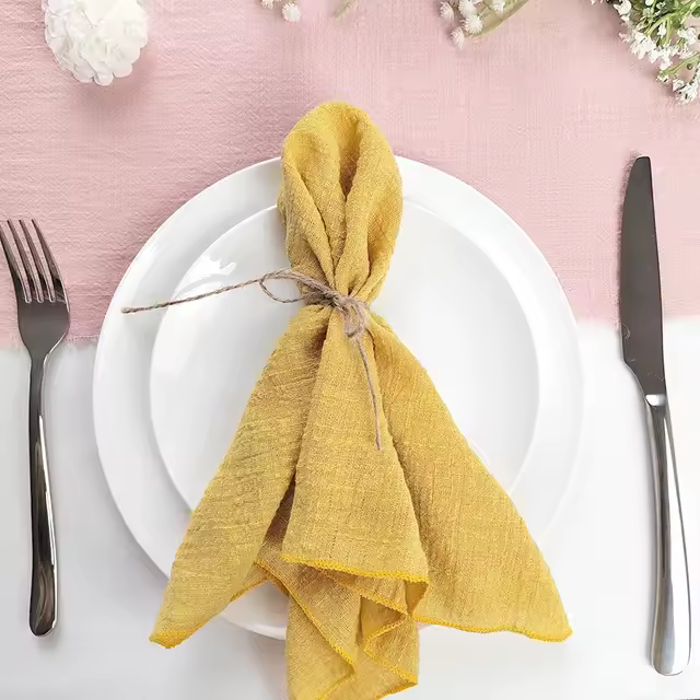 Juego de 30 telas de algodón de gasa, 30x30cm, decoración de boda, uso diario, cena, té, mesa, pueblo, servilletas de Navidad - 1