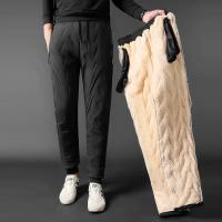 Ropa de chándal de invierno para hombre, pantalón de chándal de lana gruesa de felpa, pantalones térmicos de lana de cordero, pantalones casuales, pantalones cálidos de algodón a prueba de viento 8828 - details 9