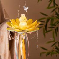 Linternas de flores de loto DIY, paquete de Material brillante, linterna de loto de conejo, linterna luminosa hecha a mano para Festival del Medio Otoño - details 12
