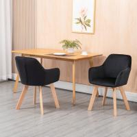 2 Sillas de Comedor Modernas Sillas de Cocina Tapizadas en Terciopelo con Respaldo Reposabrazos y Patas de Madera Carga 120 kg para Salón Dormitorio 54x57x80 cm - details 10