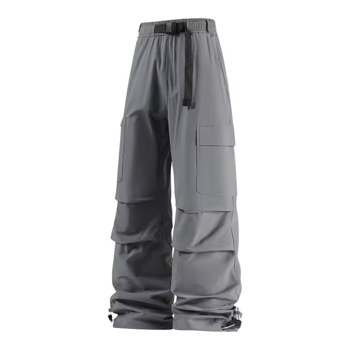 Pantalones Cargo de Nylon para Hombres CHAIFENKO Estilo Suelto, Delgado, De Primavera/Verano, Longitud del Tobillo, Marca de Alta Calidad - 1