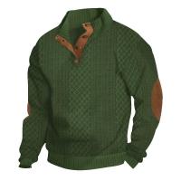 Otoño hombres cuello alto sudaderas casual pullover - details 2
