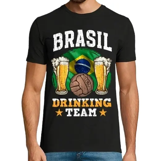 Brasil Drinking Team Fútbol Cerveza Camisetas CERVEZA,Pack Regalo Camiseta Personalizada - 1
