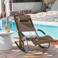 jardín Mecedora con reposapiés Tumbona ergonómica Negro OGS28-SCHx2 ES - details 57