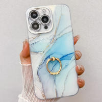 Funda con soporte de anillo para Apple iPhone 16 15 14 Pro Max, de mármol de alta calidad, IMD, PC, a prueba de golpes. - details 13