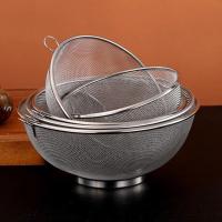 Colador de malla de acero inoxidable para freír, cesta de drenaje de alimentos, colador de malla fina, filtro de lavado de arroz, colador de fregadero de frutas - details 6