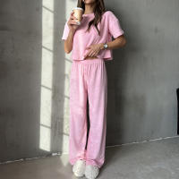 2025 nuevo cómodo señoras traje moda casual top pantalones primavera verano - details 3