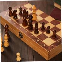 Juego de ajedrez plegable de madera Excitat 3 en 1 para niños y adultos 34x34cm - details 1