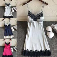 Ropa interior de seda, fragmentos de Ence, mini vestido de noche con tirantes exquisitos, sin tapete en el pecho, pijamas de mujer - details 3