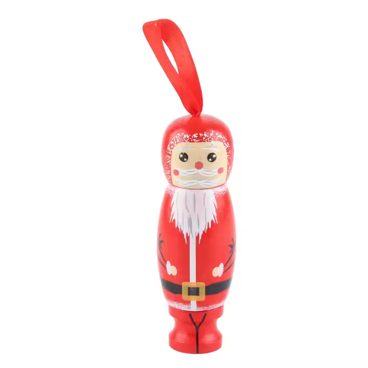 Colgante de Papá Noel divertido, adorno de árbol de Navidad, artesanías divertidas de madera, decoración - 1