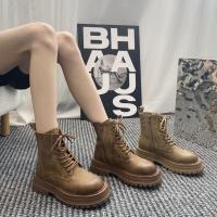 Las mujeres de suela gruesa botines, botas de motorista británico mejorado, otoño e invierno nuevo estilo - details 7