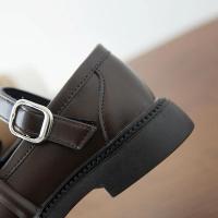 Zapatos de cuero para niños y niñas, mocasines versátiles de estilo británico a la moda, uniforme antideslizante de fondo suave, novedad de otoño, 2024 - details 9