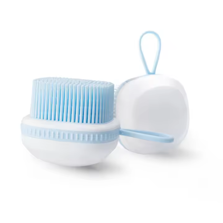 Baño de silicona artefacto de frotamiento cabezal de cepillo suave cepillo de baño para adultos cepillo de limpieza de champú para niños con cepillo de baño con cordón - 1