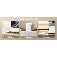 miroposs Maquillaje Recargable para Vies, Espejo de tocador con 80 LED, Luz de 3 Colores, Batería de 2000 mAh, Iluminación Ultrafina Portátil - details 4
