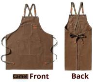Nuevos delantales de cocina de lona a la moda, delantal de trabajo para hombre y mujer para parrilla, restaurante, Bar, tienda, cafeterías, uniforme de estudios de uñas - details 3